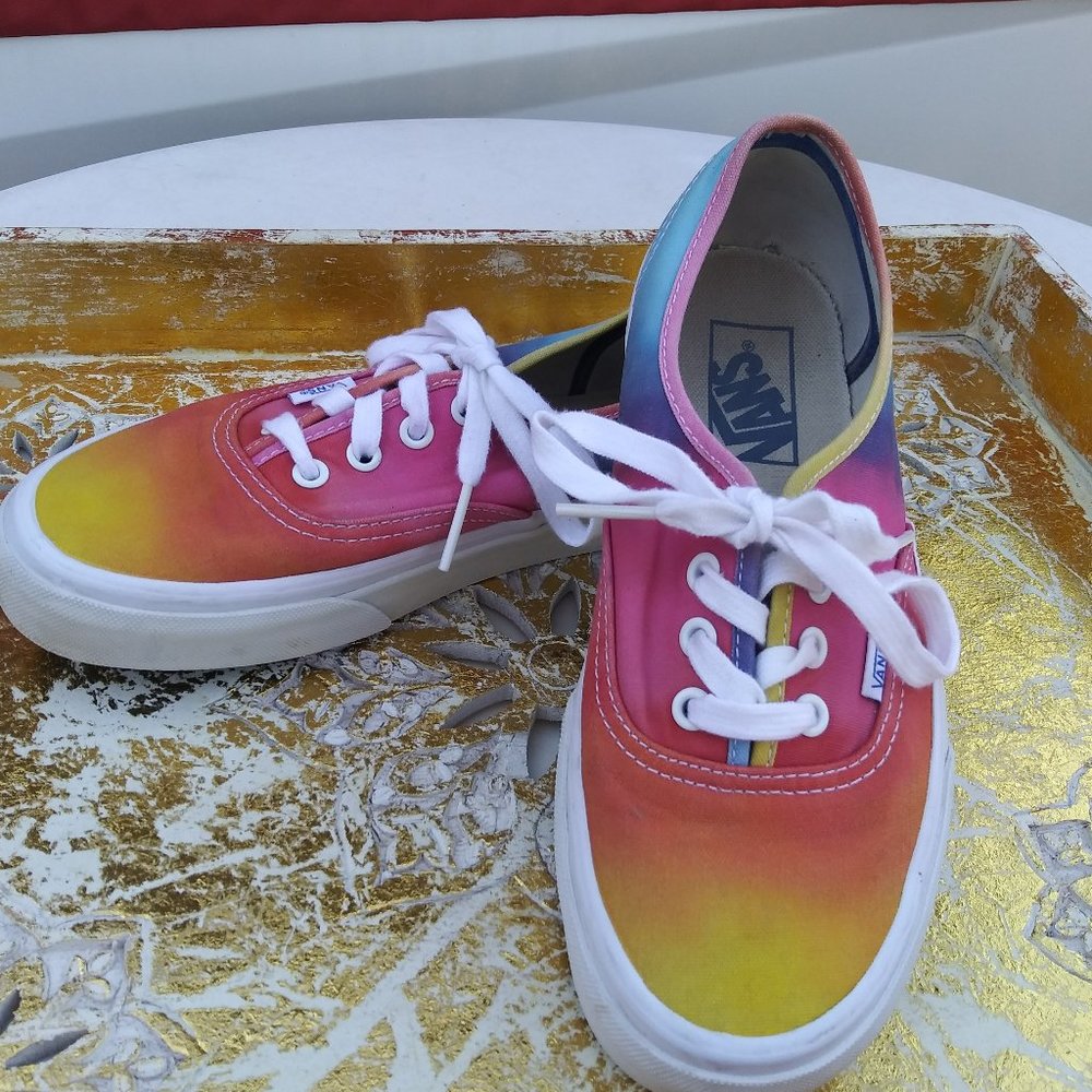 VANS Low Cut Rainbow Skate Tennis Shoes  7
